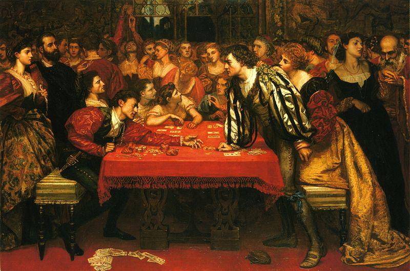Valentine Cameron Prinsep Prints A Venetian Gaming-House in the Sixteenth Century oil painting image
